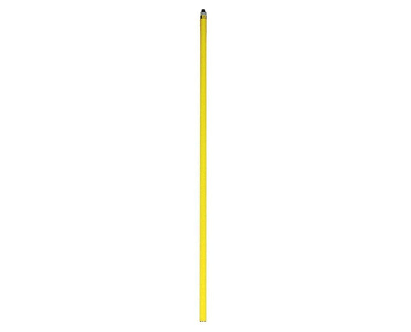 AdirPro Flourescent Yellow 4' Aluminum Extension Pole 1" OD for Prism Pole - Telescopic Extension Antenna Pole with Sturdy Lightweight, Male & Female Threads 4 ft.