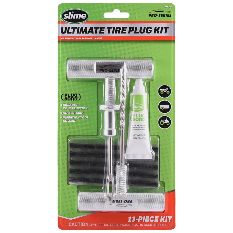 Slime 20290-1 Tire Plug Kit Pro Series, Ultimate Reamer Plugger Set 13-Pieces