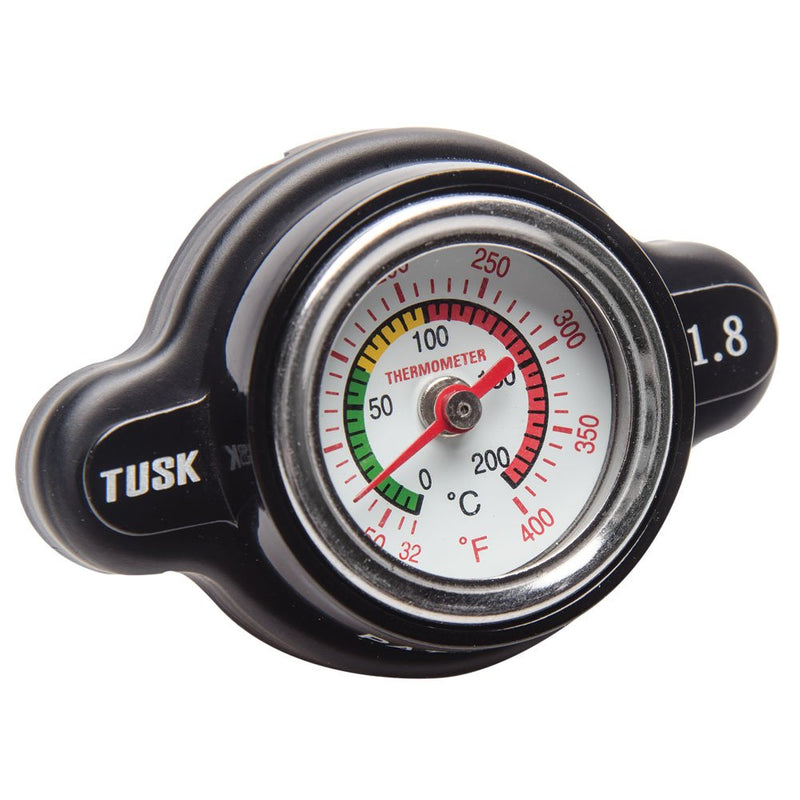 Tusk High Pressure Radiator Cap with Temperature Gauge 1.8 Bar Compatible with Honda CRF450R 2002-2025/CRF250R 2004-2025 Compatible with Yamaha YZ450F 2003-2005/YZ250 1982-2025