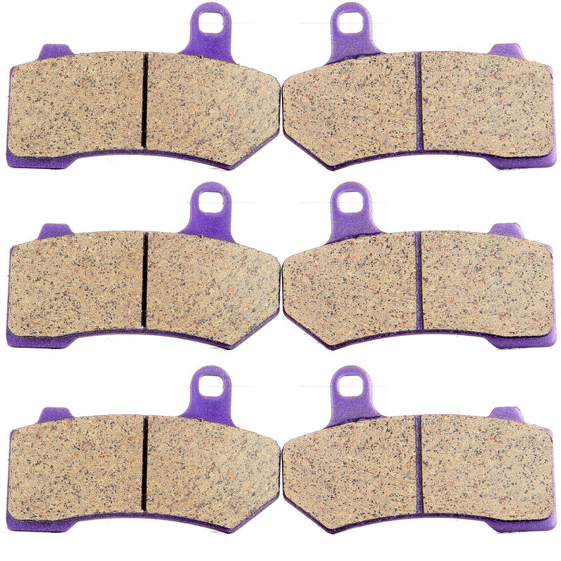 ECCPP Brake Pads for FLHTCU Ultra Classic Electra Glide 2008-2022, FLHR Road King FLHX Street Glide 2008-2022, Front and Rear Braking Pads Kits Set Carbon Fiber Material
