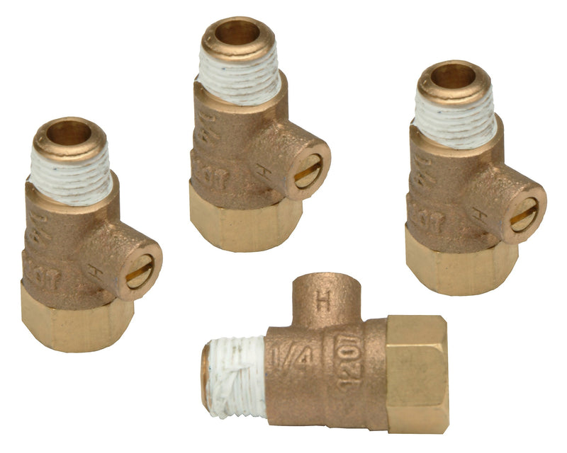 Zurn RK14-860XL Wilkins 0.25" Law Compliant Test Cocks, Pack of 4, Fits 1.25" to 2" Backflow Preventers 1/4"
