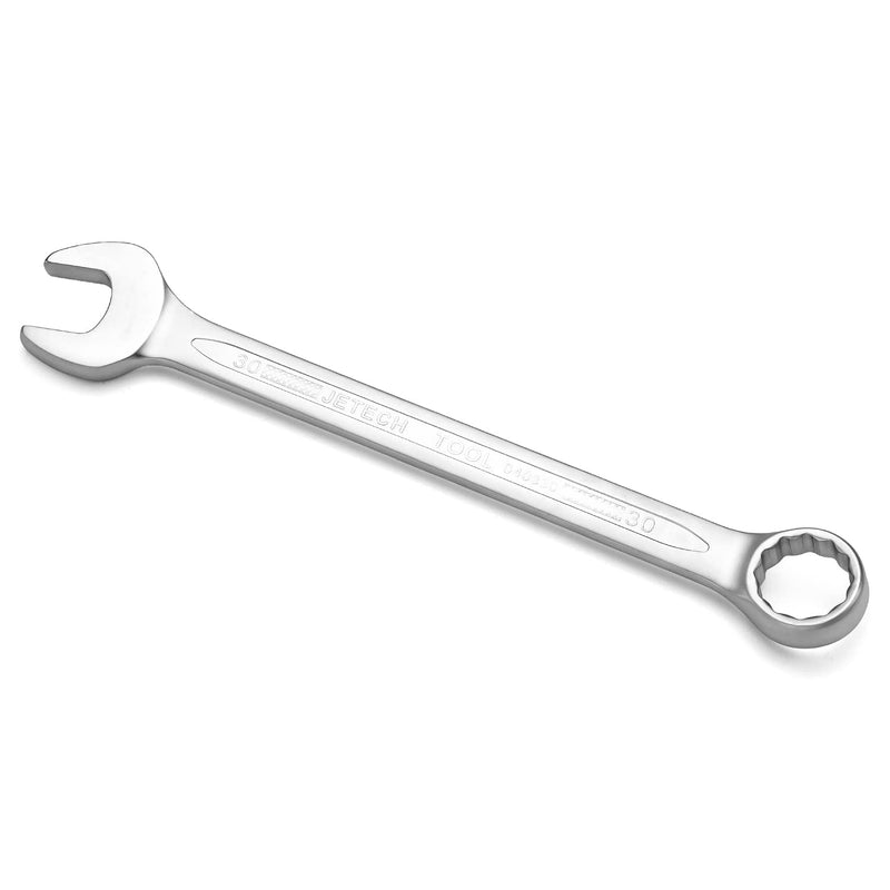 Jetech 30mm Combination Wrench - Industrial Grade Spanners with 12-Point Design, 15-Degree Offset, Made with Durable Chrome Vanadium