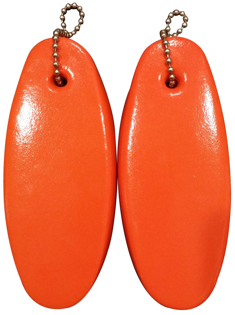 Jumbo Vinyl Coated Floating Keychain Key floatsMade in The USA Orange