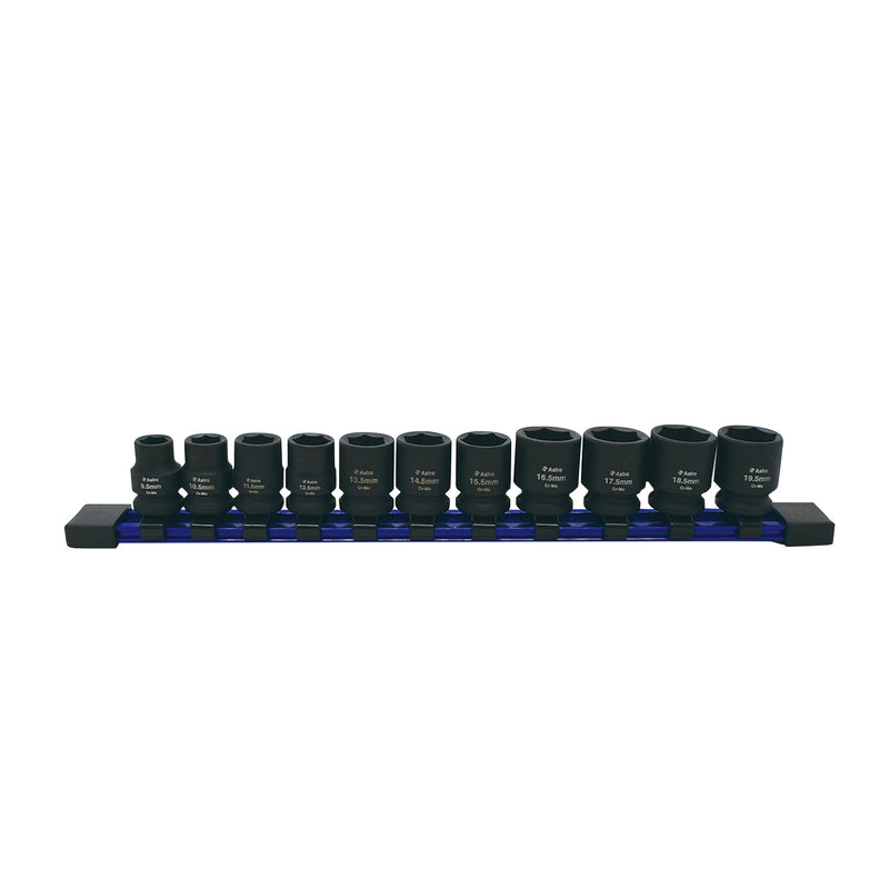 Astro Tools 78311 11-Piece 3/8" Drive 1/2 Size Socket Set - 9.5-19.5mm for Undersized, Swollen or Damaged Hardware Fastener Drive Bit