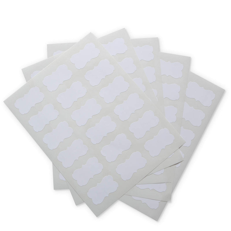  [AUSTRALIA] - Waterproof Essential Oil Labels, 90 Scallops, 2.2x1.3 Inches, Oil Proof, Highly Durable, Strong Glue, for 10ml and Larger Bottles and Rollers