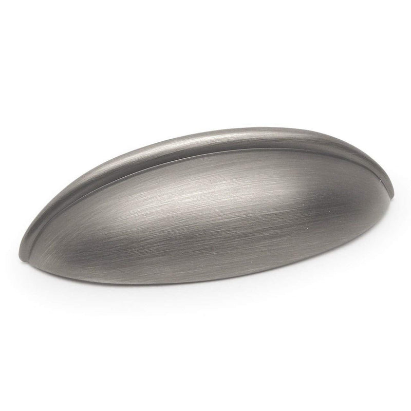 10 Pack - Cosmas 1399AS Antique Silver Cabinet Hardware Bin Cup Drawer Handle Pull - 2-1/2" Inch (64mm) Hole Centers