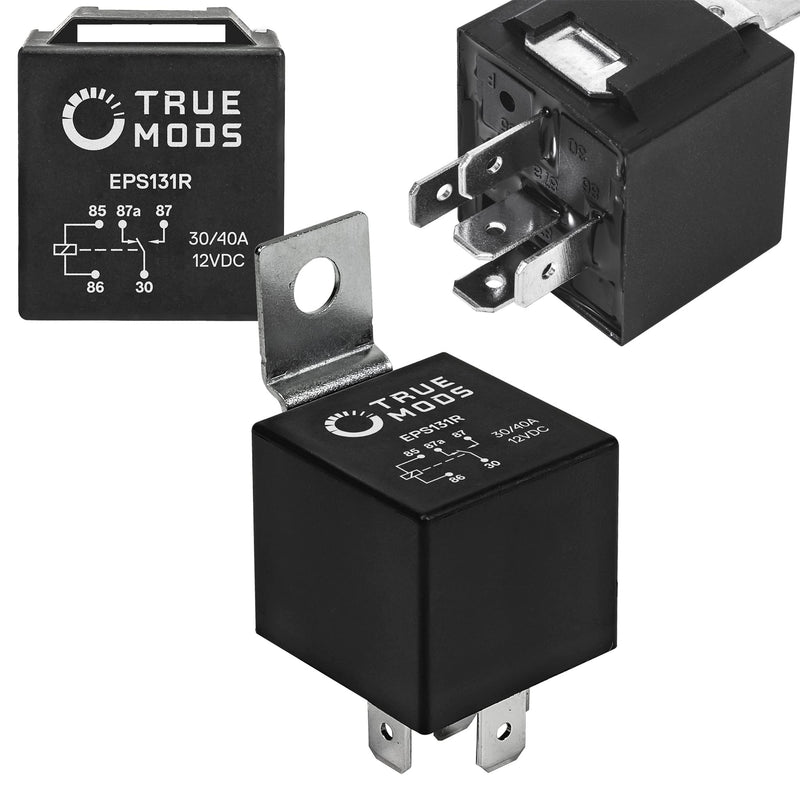 True Mods 10 Pack Bosch Style 5-Pin 12V Relay Switch [SPDT] [30/40 Amp] 12 Volt Automotive Relays for Auto Fan Cars 10pc - Bosch 5-Pin Relays