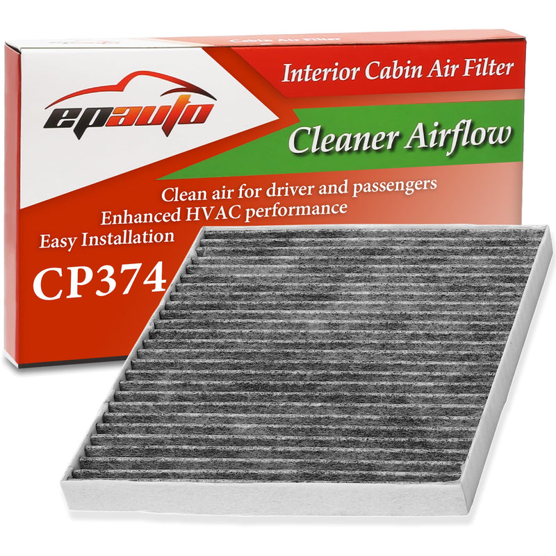 EPAuto CP374 (CF10374) Cabin Air Filter includes Activated Carbon Replacement for Toyota Tacoma (2005-2021), Dodge Dart (2013-2016), Pontiac Vibe (2003-2008)
