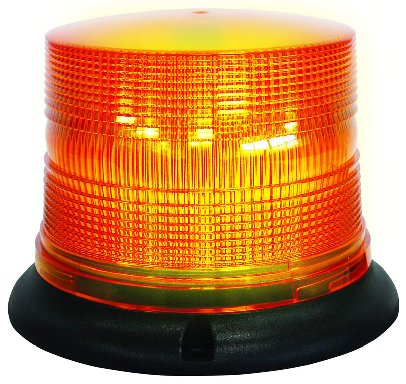 HELLA H27115001 K-LED 40 Compact Fixed Mount Beacon Warning Light, Flashing Patterns, Waterproof, 11-110VDC, Amber