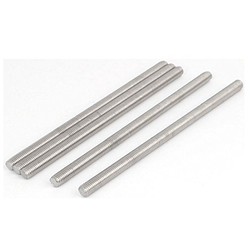 uxcell a16071500ux0256 M10 x 200 mm Metric Right Hand Thread Fully Threaded Rod Stud Fastener 5PCS (Pack of 5) M10 x 200mm