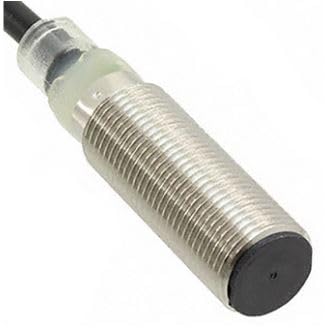 OMRON E2B-M12KS04-WP-B1 2M 12 MM DIAMETER, 2 METER CABLE, 4MM SENSING DISTANCE, BRASS, CYLINDRICAL, E2B SERIES, METRIC THREAD, NORMALLY OPEN, PNP, PRE-WIRED, PROXIMITY SENSOR, PVC, SHIELDED, SHORT BOD