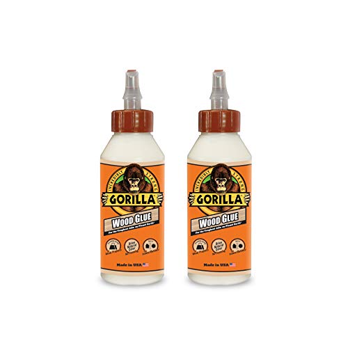 Gorilla Wood Glue, 8 Ounce Bottle, Natural Wood Color, (Pack of 2) 2 - Pack