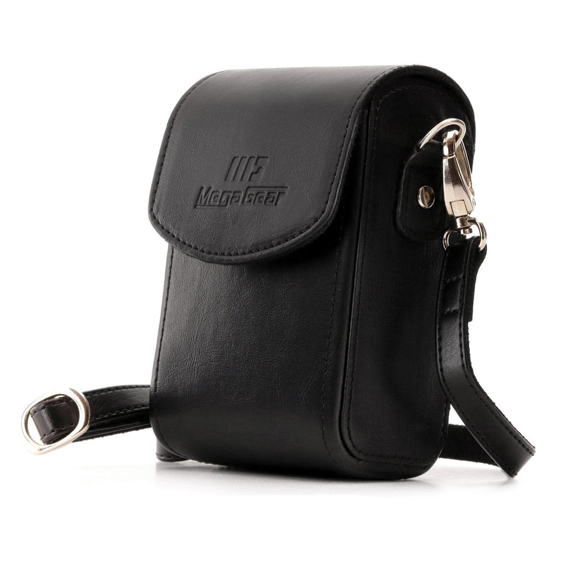 MegaGear Leather Camera Case Compatible with Nikon Coolpix A900, Ever Ready with Strap - Black One size
