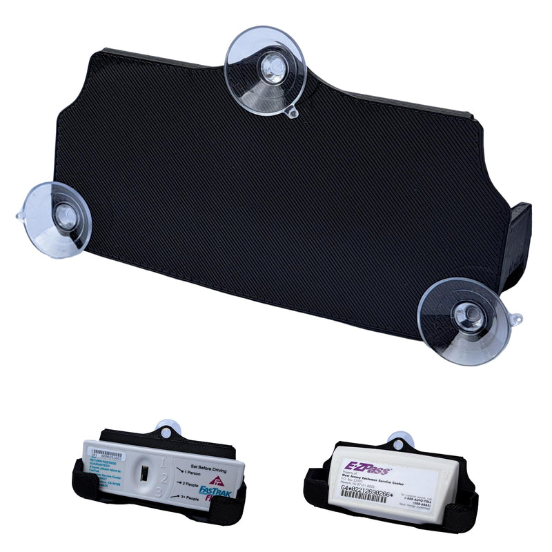 EZ Pass Holder | Fastrak Holder - 1 Pack - 3 Point Mount - Black - Toll Transponder Holder for New and Older Sizes - Toll Transponder Holder for new and older sizes