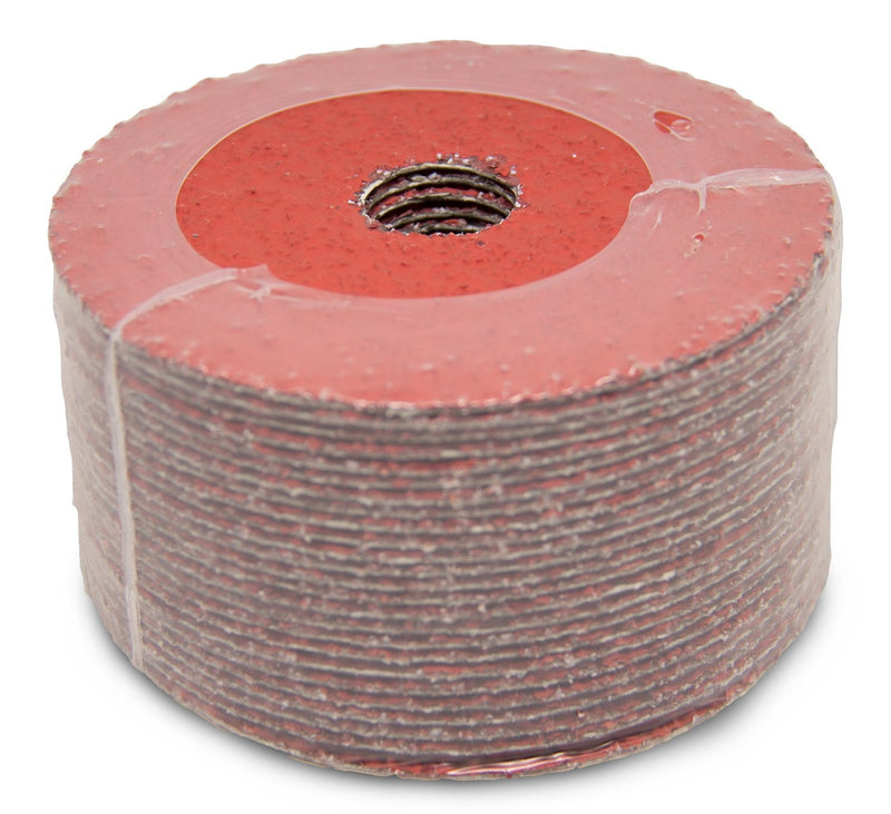 Benchmark Abrasives 4 1/2 Inch Sanding Discs Ceramic Resin Fiber Grinding Disc for Grinding, Stripping on Wood, Fiberglass, Metal, 7/8" Arbor Angle Grinder Sanding Disc, 25 Pack - 36 Grit