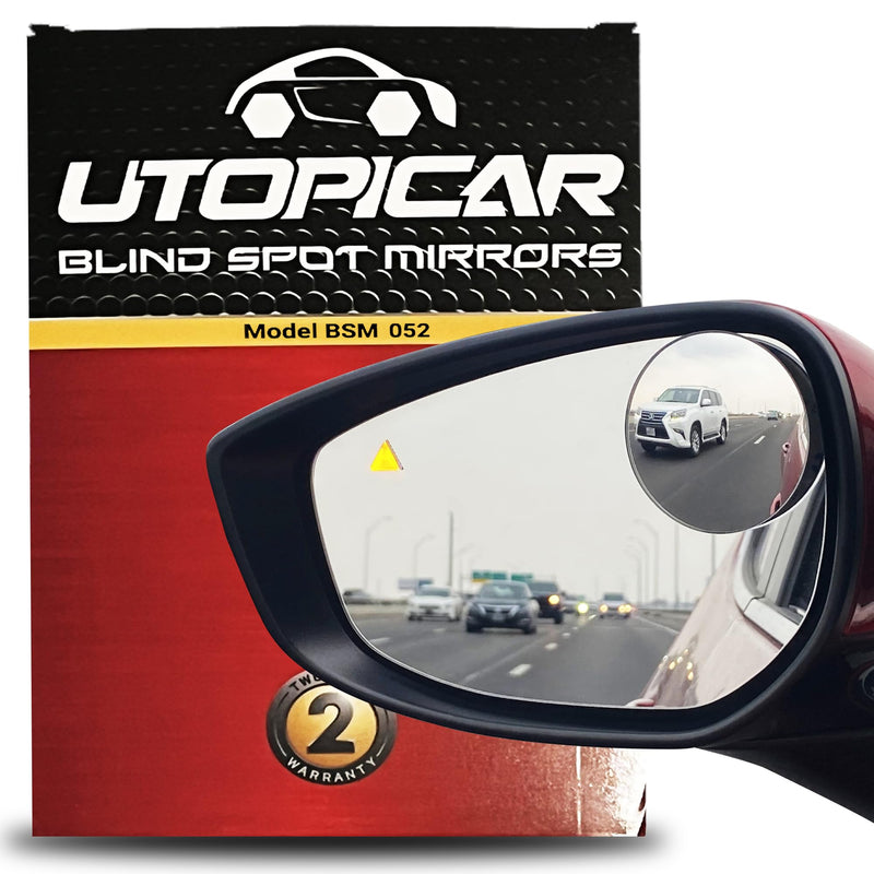 2.5" Unique Convex Blind Spot Side: Rear View - Truck And Car Rearview Mirror - Automotive Exterior Blindspot Accessories For Men & Women - Auto Parts (2pack)