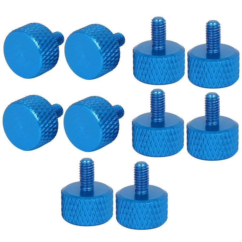 uxcell Computer PC Graphics Card M3x6mm Knurled Thumb Screws Sky Blue 10pcs