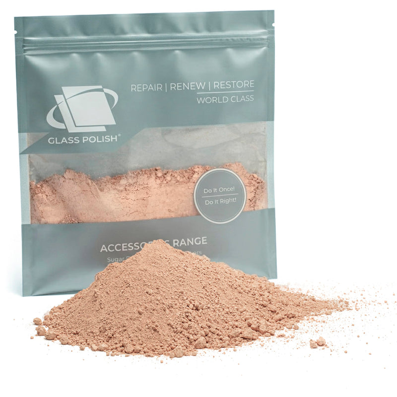 GLASS POLISH PRO Cerium Oxide Glass Polishing Powder – 1.1lb (500g) High-Grade 85% Pure Suspension-Treated Formula, 3.5 Micron for Glass Scratch Removal, Windshield Polishing and Restoration