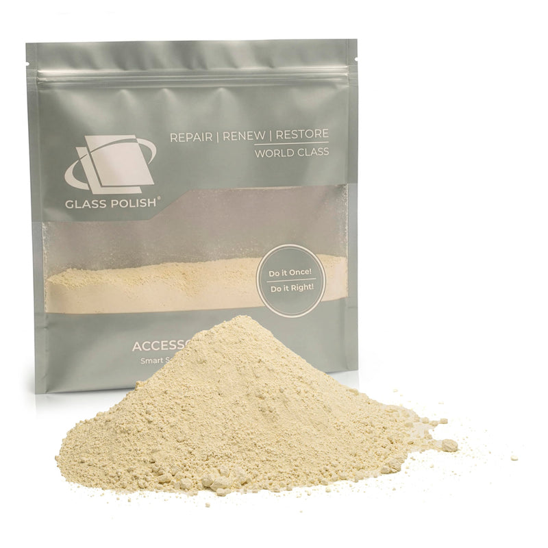 GLASS POLISH PRO Cerium Oxide Glass Polishing Powder – 1.1lb (500g) Premium-Grade 95% Pure Suspension-Treated Formula, 2.5 Micron for Glass Scratch Removal, Windshield Polishing and Restoration