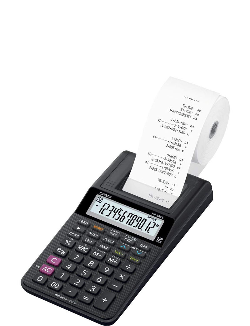 Casio HR-8RCE Printing Calculator, Black Standard