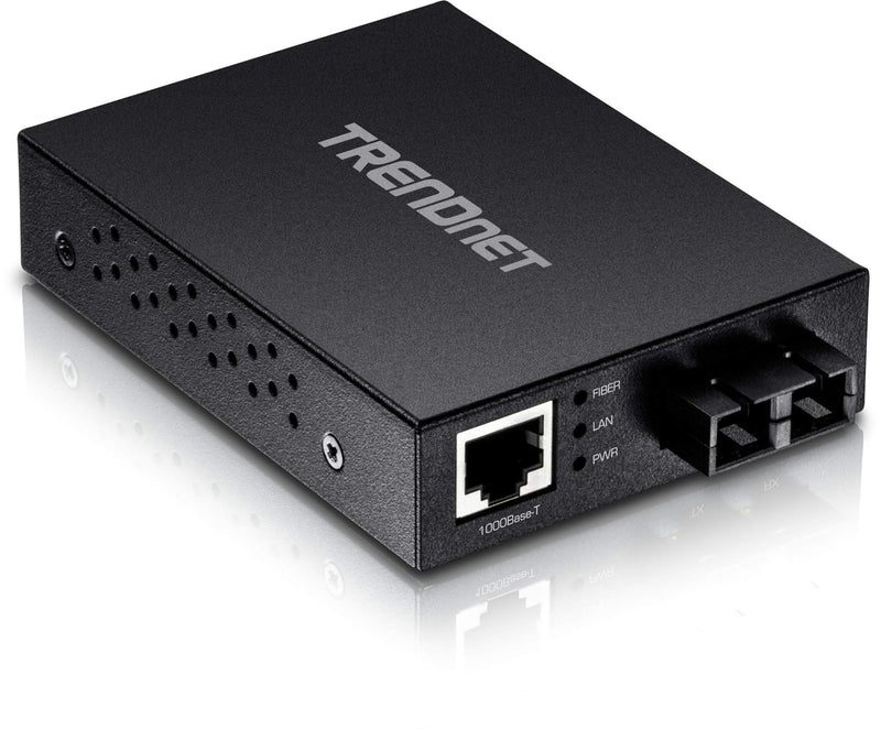 TRENDnet 1000Base-T to 1000Base-SX Multi-Mode SC Fiber Converter, up to 550M (1800 ft.), 2 Gbps Switching Capacity, TFC-GMSC 550 M Gigabit
