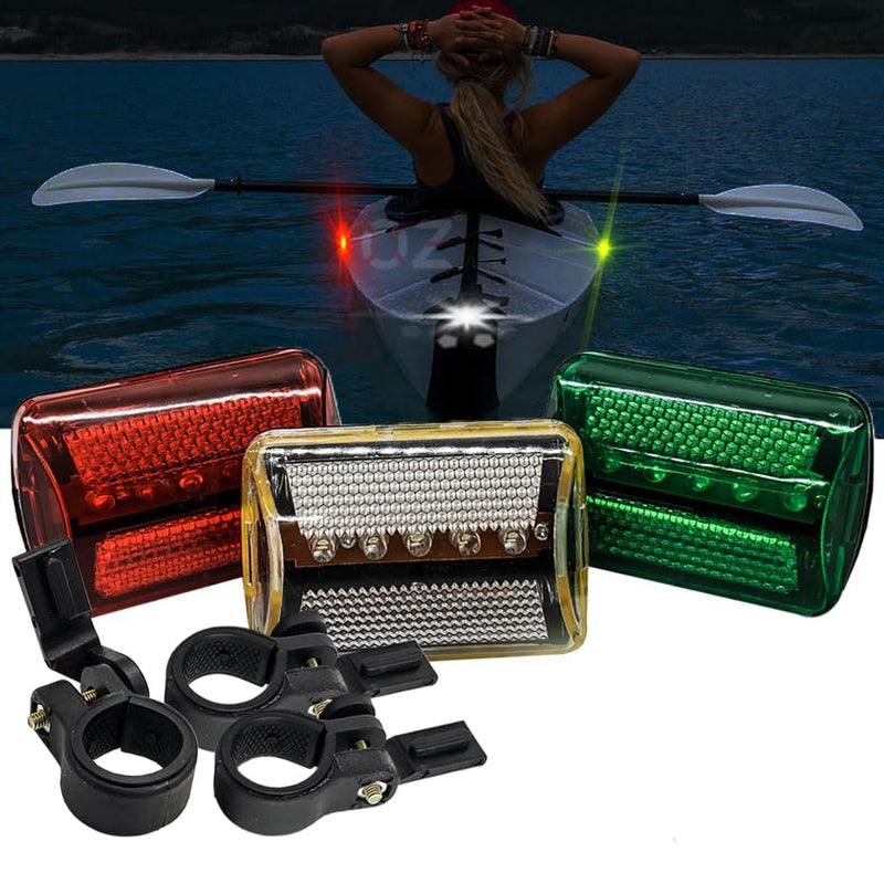 OZ-USA® Navigational Clip On Boat Light LED Marine Yacht Sailboat Zodiac Jetski Airboat Trawley Kayak Canoe Tugboat Fishing Vessels