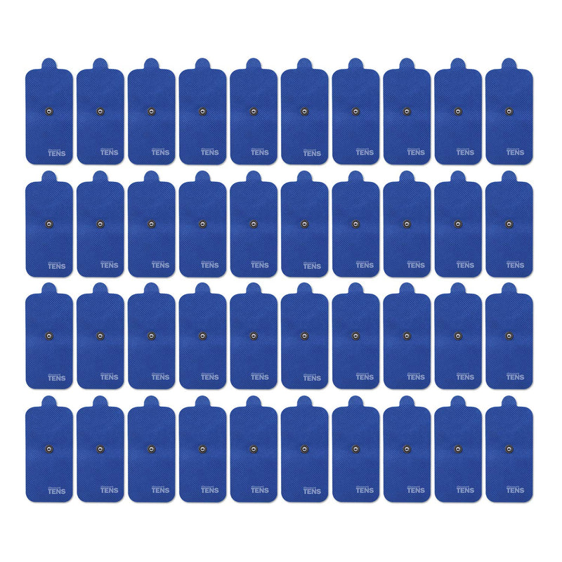 Discount TENS Brand - Premium HiDow Compatible TENS Unit Replacement Electrode Pads, 20 Pairs (40 XL Snap Electrodes) 2"x4" Reusable Self-Adhesive Pads for TENS EMS Muscle Stimulator Devices 20 Pair (40 Pads)