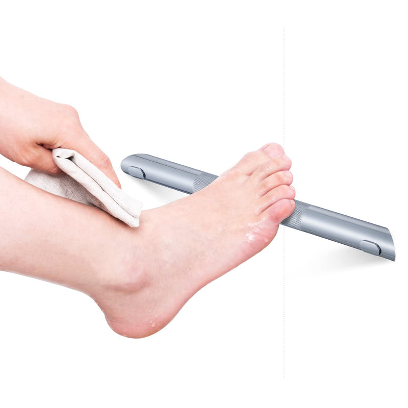Chrome Shower Foot Rest Bar,Corner Shower Foot Rest for Shaving Legs,Wall Mounted Shower Step Foot Stool Anti-Slip Knurled Brass Bar Foot Ledge for Small Bathrooms,Polished Chrome Knurled Chrome