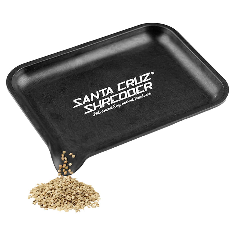 Santa Cruz Shredder Tray - Smooth Rounded Edges, Spout for Easy Filling - Durable Design for Effortless Experience Small Black