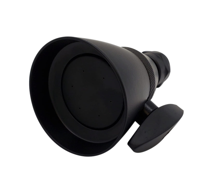 Westbrass R306-62 Chatham Style 2-1/4" Brass 6-Jet Adjustable Shower Head, Matte Black