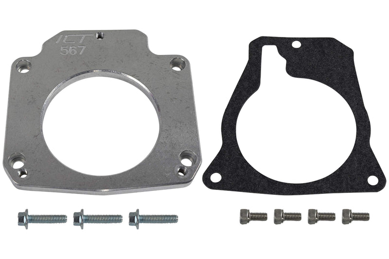 ICT Billet LS Drive By Wire Throttle Body Adapter / LS3 4 Bolt Intake to LS1 3 Bolt TB DBW LS2 LH6 L92 L76 LY2 LY5 LY6 LC9 LFA LH8 LMG L98 L9H L20 L94 LZ1 L99 L96 LC8 L77 551567