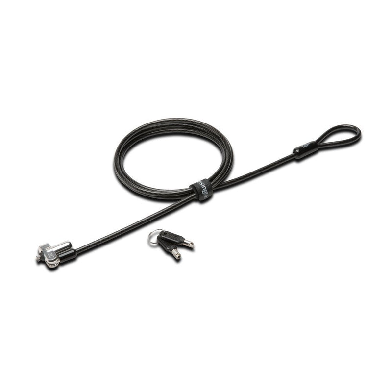 Kensington N17 Dell Laptop Lock - Keyed (K64440WW), Black and Silver, 1.1"x0.4"x0.4" | Keyed security locking cable, deters laptop theft, fits Dell laptop security slots