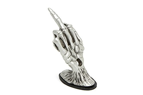 Skeleton Hand Fender Ornament for Harley Davidson Silver Patina 48-0246