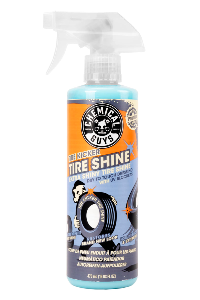 Chemical Guys Tire Kicker Sprayable Extra Glossy Tire Shine (Works on Rubber, Vinyl & Plastic) Safe for Cars, Trucks, Motorcycles, RVs & More, 16 fl oz