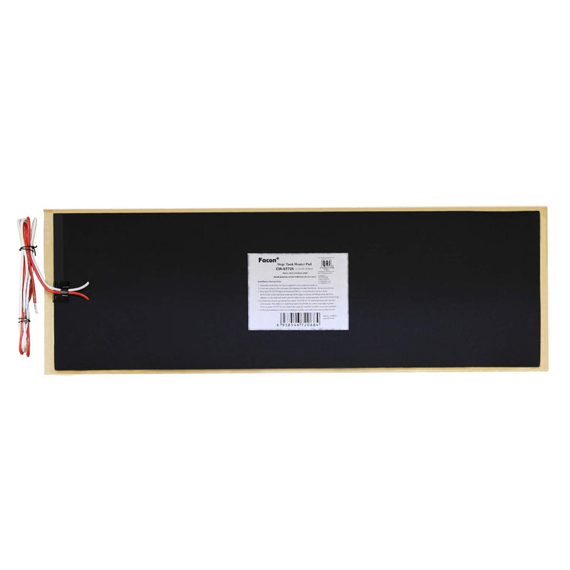 Facon 7-1/4" x 25" 12V RV Tank Heater Pad with Automatic Thermostat, QAI Certified, Prevents Freezing for Fresh, Grey, Black Water Tanks, Up to 50 Gallons 1 Pack