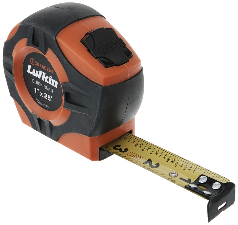 Crescent Lufkin Tape,1"X25', Quickread, Hi-Viz Orange - PQR1425N 25 Foot Quickread