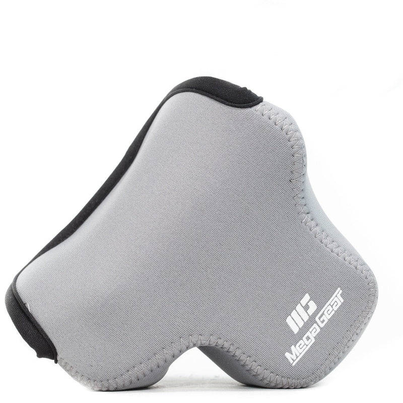 MegaGear Olympus PEN E-PL9, E-PL8 Ultra Light Neoprene Camera Case, with Carabiner - Gray - MG1018