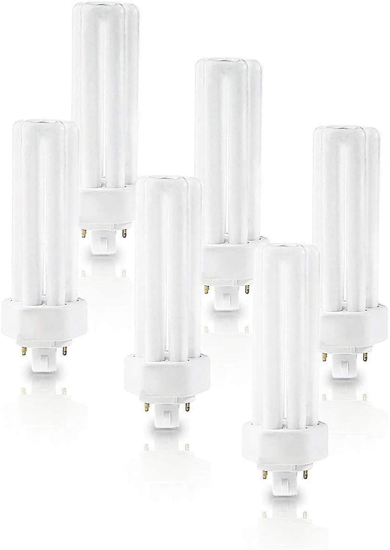 Circle (6 Pack PLT-42W 841, 4 Pin GX24Q-4, 42 Watt Triple Tube, Compact Fluorescent Light Bulb 4100k - Cool White 6 Count (Pack of 1)