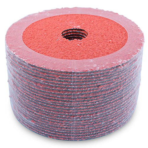 BHA Ceramic Resin Fiber Grinding and Sanding Discs, 5” x 7/8”, 24 Grit - 25 Pack