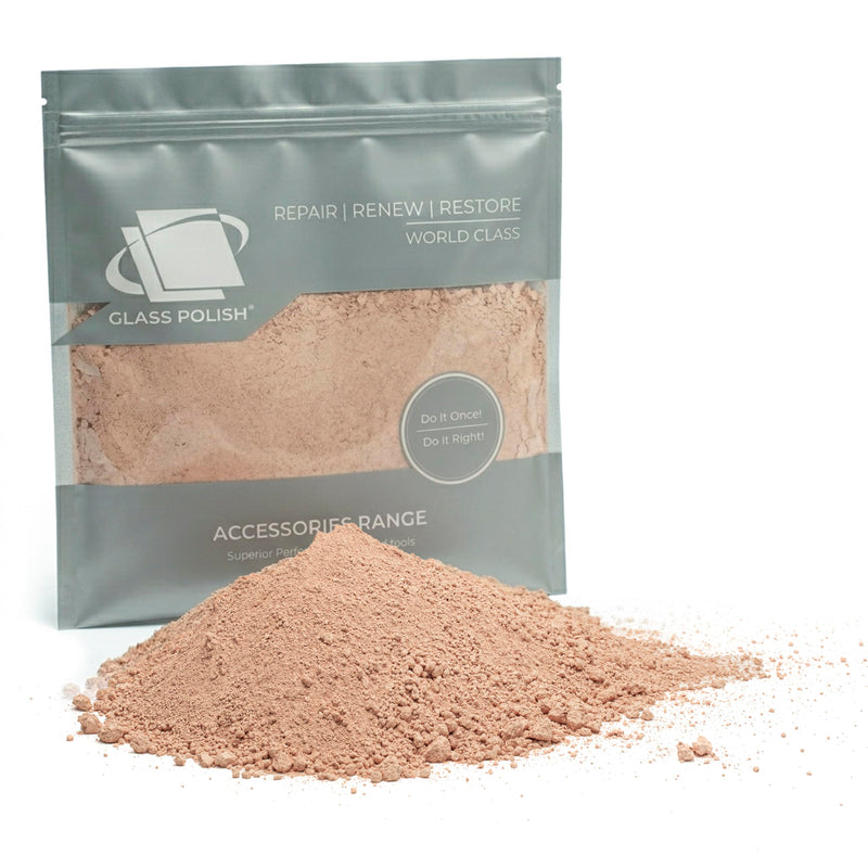 GLASS POLISH PRO 2.2lbs (1kg) Cerium Oxide, High-Grade Glass Polishing Powder, Enhanced Formula, TREO 85%, 3.5 Microns, Brown – GP90010