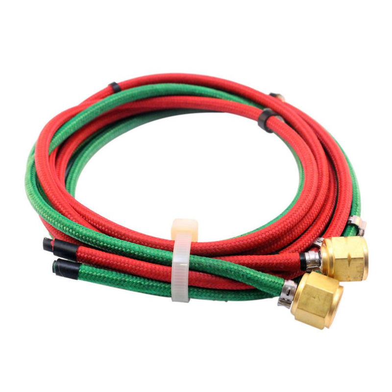 6' GREEN and RED Flexible Braided 1/8 Twin Hose Replacement For Little Jewelry Soldering Torch