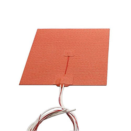 USA Import Material 200X200mm 500W 110V Cube Flexible Silicone Heater Compatible with Voron V2.4 3D Printer Prusa i3 RepRap 3D Printer Heated bed (110V)