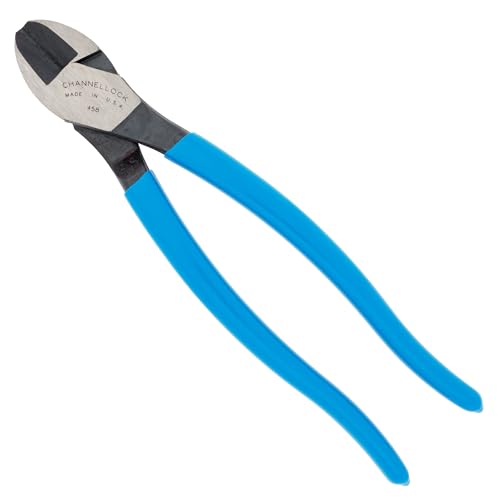 Channellock Side-Cutting Plier E458 - Center Cutting, Improved High-Alloy Steel - 8 In.