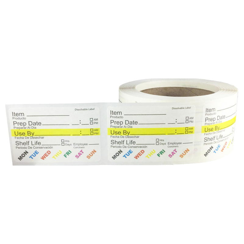 InStockLabels Dissolvable Food Labels - 2” x 3” (500 Labels) - Rotation Food Stickers for Kitchen & Restaurant Supplies - Ideal for Jar, Containers and Freezer Storage, Kitchen Stickers 500