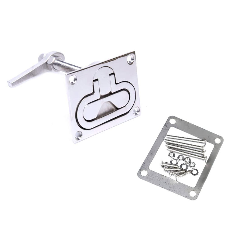 Mxeol Boat Cam Latch Marine Hatch Latches Flush Turning Lock Lift Handle Stainless Steel W/Fasteners