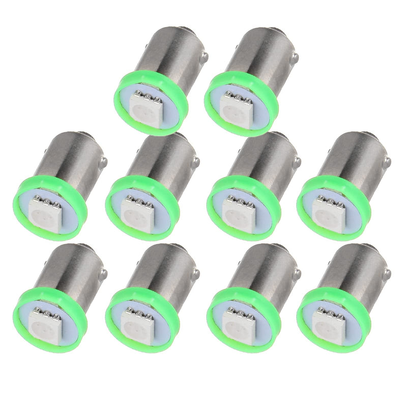 cciyu 10X BA9S LED SMD 1895 DASH INSTRUMENT PANEL CLUSTER Ash Tray Light Bulbs BA9S 1-5050-SMD Light Bulbs Replacement fit for Dashboard Gauge cluster Speedometer Odometer Map light Green