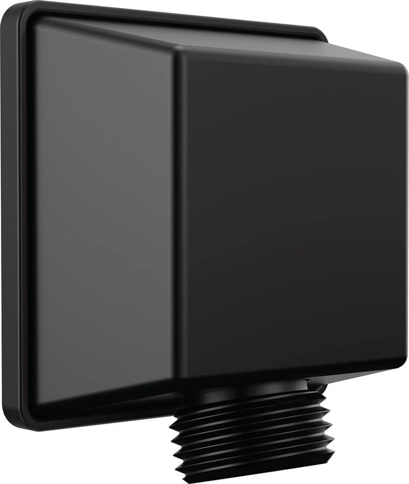 Delta Faucet 50570-BL ShoweringComponents Square Wall Elbow for Hand Shower, Matte Black WIthout Lumicoat