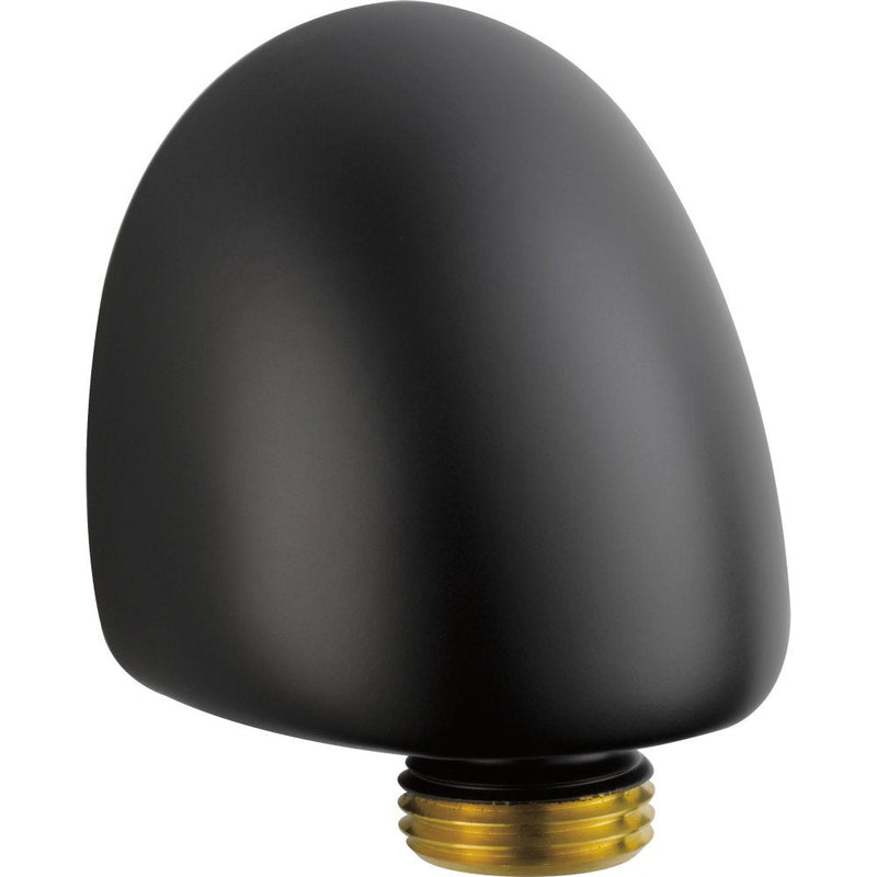 Delta Faucet Wall-Mount Supply Wall Elbow for Hand Held Shower with Hose, Matte Black 50560-BL WIthout Lumicoat