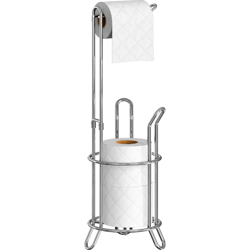 Simple Houseware Bathroom Toilet Tissue Paper Roll Storage Holder Stand, Chrome Standard