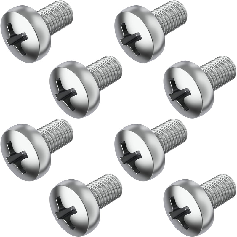 Stainless Steel License Plate Screws for License Plates, Frames, Covers - Front/Rear Rust Proof Car Tag Screws - Licence Plate Screw Set Compatible with BMW (Pack of 8) Standard Length